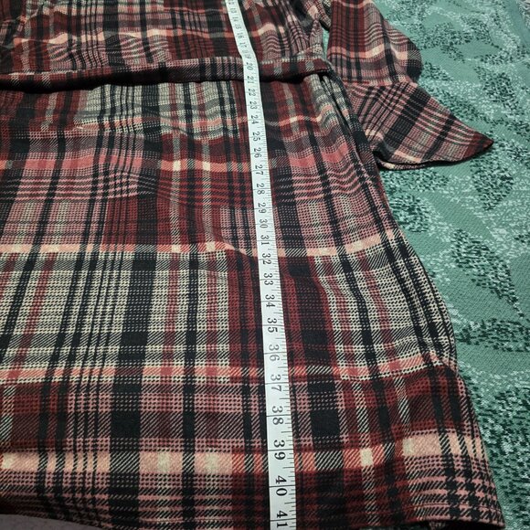 Cato Woman's Faux Wrap Long Bell Sleeved Dress - Picture 7 of 7